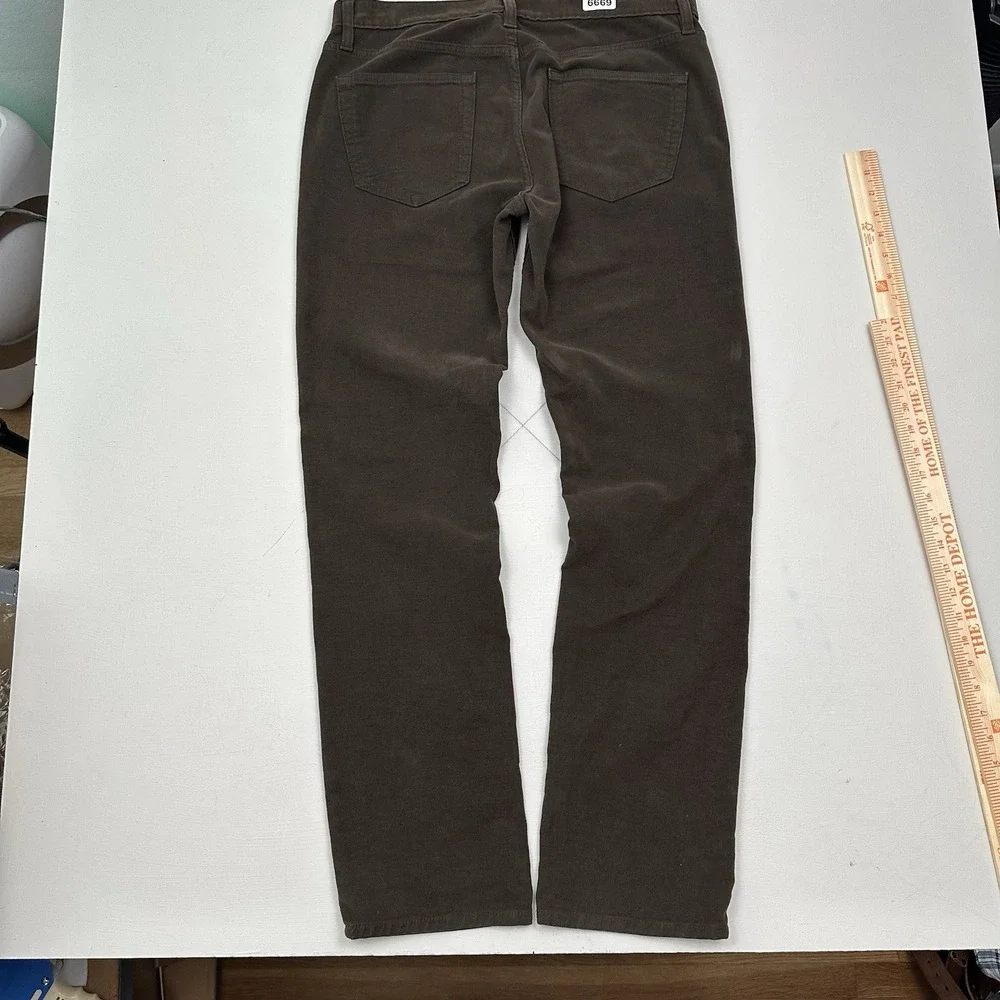 Banana Republic Traveler Moleskin Pants Mens 32x32 Cocoa Brown Slim Chino
